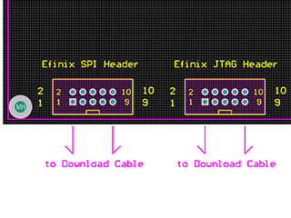 Efinix Download Cable Header Target 2D