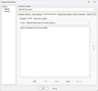 Code::Blocks Windows SDL Library 005