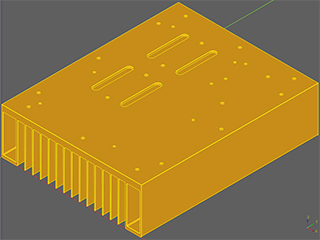 CadQuery Example Large Heat Sink 001