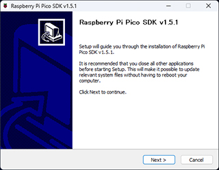 Pico SDK v1.5 Pico Setup Windows Install 01